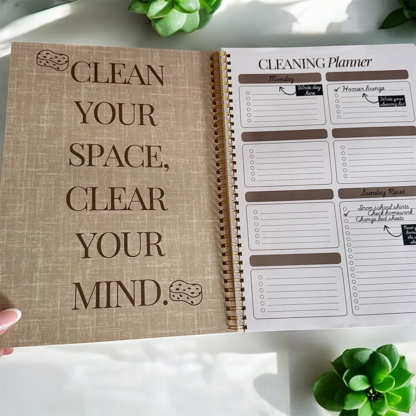 A4 cleaning planner